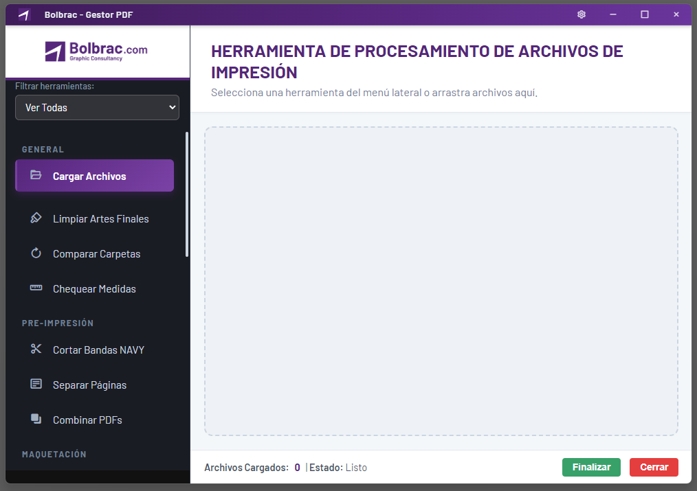 Bolbrac PDF workflow automation interface